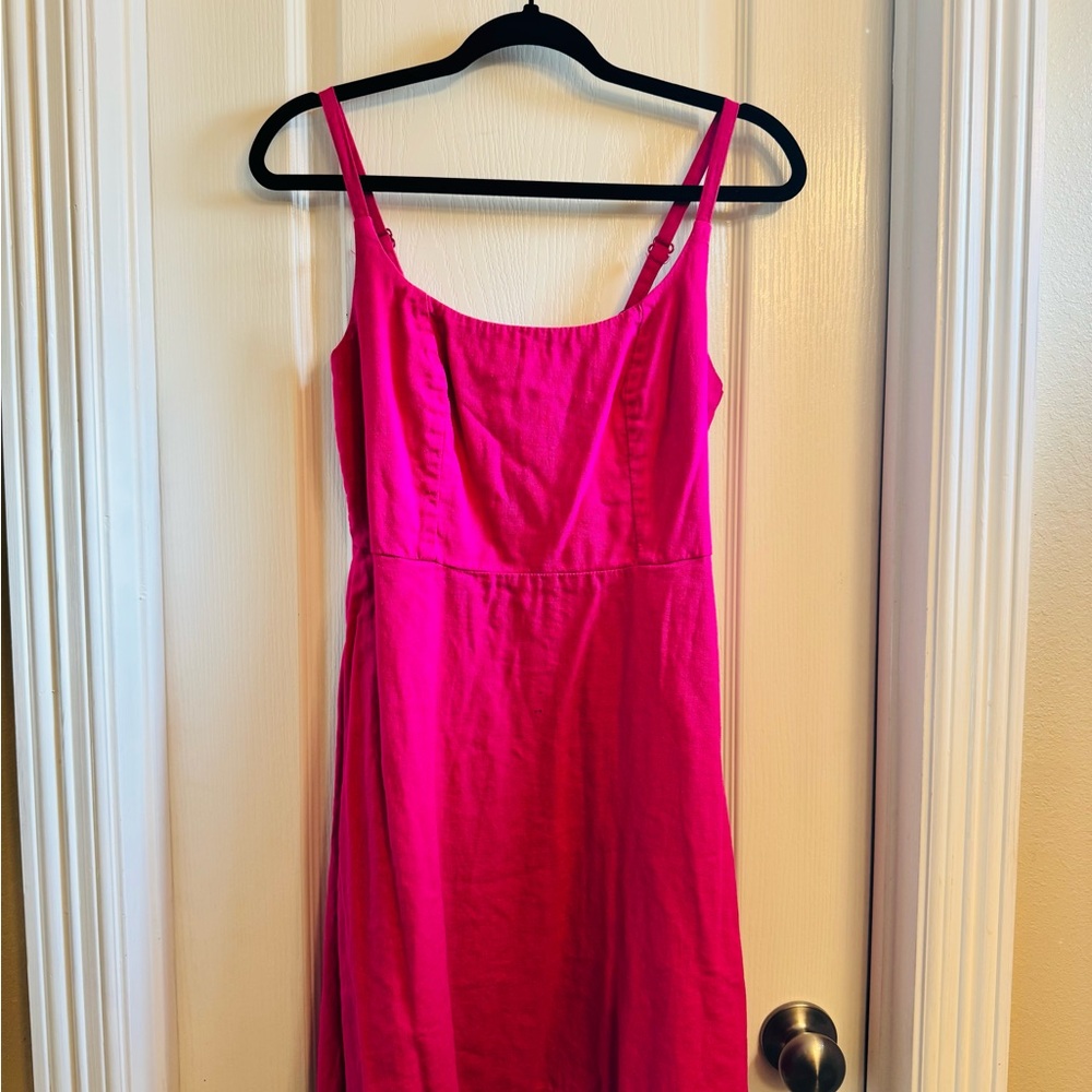 Vibrant Pink Sleeveless Dress